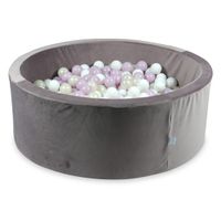 Suchy basen z piłeczkami 500 sztuk 110x40 Velvet lila (białe, różowe jasne perłowe, opalizujące)