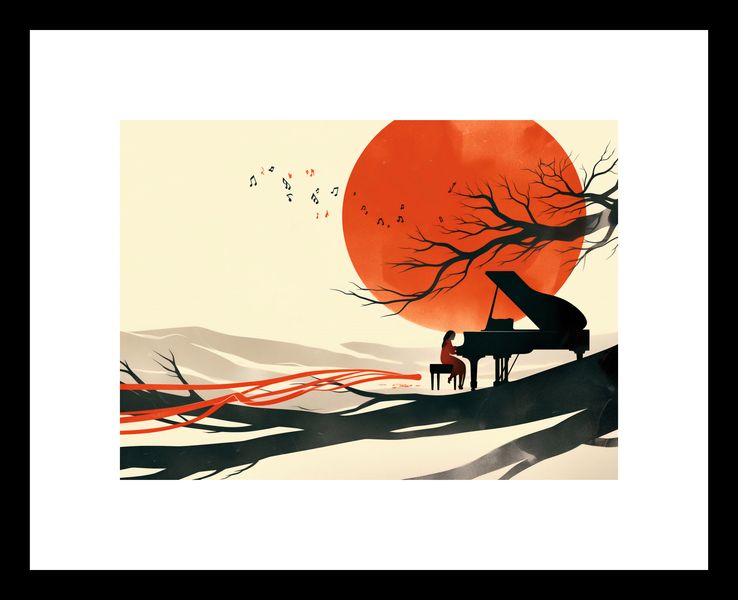 Plakat 18x13cm Pianistka zdjęcie 3