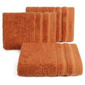 Ręcznik bawełniany frotte z bordiurą POLA 70X140 pomarańczowy