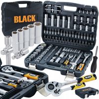 ZESTAW KLUCZY NASADOWYCH KLUCZE NASADOWE TORX 108 CRV BLACK KLAMRY METAL