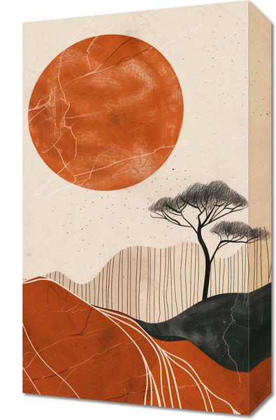 Obraz 30x50cm Afrykański Zachód Słońca zdjęcie 1