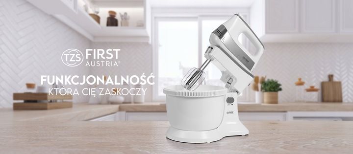MIKSER KUCHENNY Z MISĄ OBROTOWĄ RĘCZNY FIRST AUSTRIA 500W zdjęcie 2