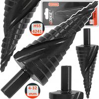 WIERTŁO STOŻKOWE STOPNIOWE SPIRALNE CHOINKOWE METALU ROZWIERTAK HSS