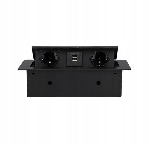 Gniazdo Nablatowe Chowane w Blat Kuchenny Potrójne Wpuszczane 2X 230V Biuro na Arena.pl