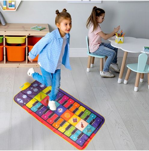 OGROMNA MATA MUZYCZNA DO TAŃCZENIA EDUKACYJNA INTERAKTYWNA GRA 140 X 70 CM na Arena.pl