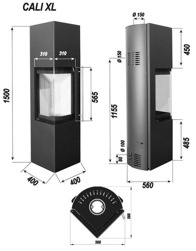 Piec CALI XL czarny na Arena.pl