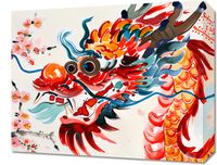 Obraz 50x40cm Smok o Żywej Barwie