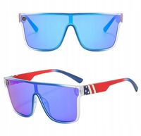 OKULARY Męskie PRZECIWSŁONECZNE Filtr UV400 Lustrzanki MAXAIR Blue + ETUI