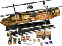 ZESTAW WĘDKARSKI karpiowy grunt JAXON 2x wędka 2x kołowrotek