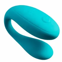 romp join - turkusowy pierścień wibrujący dla par, silikonowy, usb