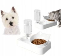 MISKA z DOZOWNIKIEM WODY DLA KOTA PSA NA STOJAKU
