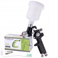 Pistolet Lakierniczy Malowania MINI HVLP Dysza 0,8 BLACK do Zaprawek 125ml