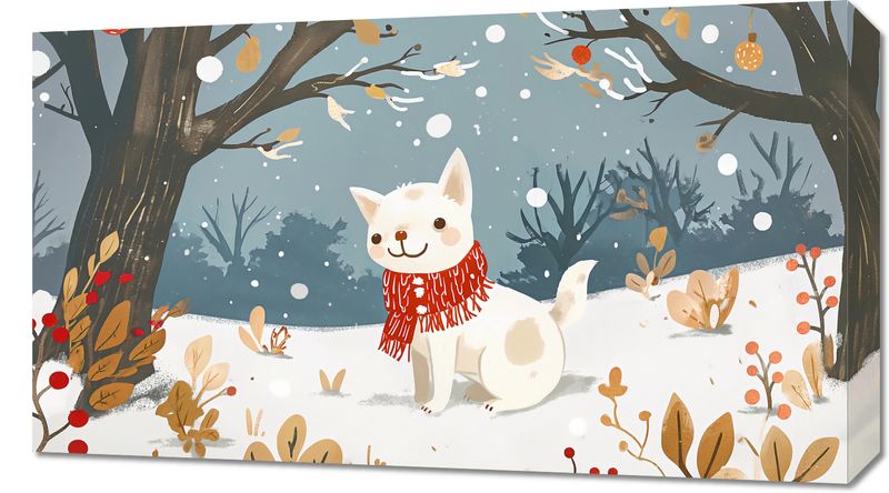 Obraz 70x40cm Śnieżny Kompan zdjęcie 1