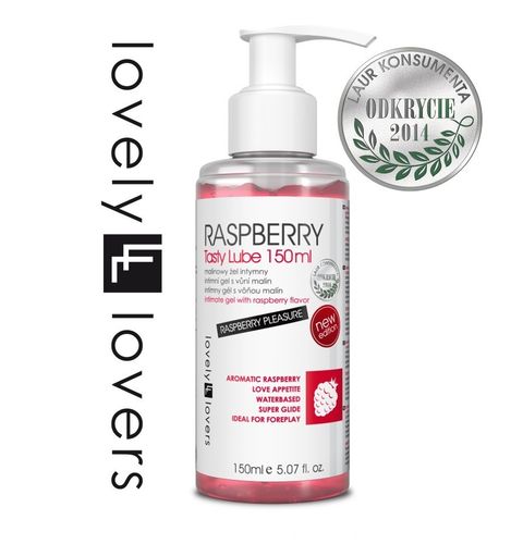 raspberry tasty lube lubrykant jadalny 150 ml lovely lovers na Arena.pl
