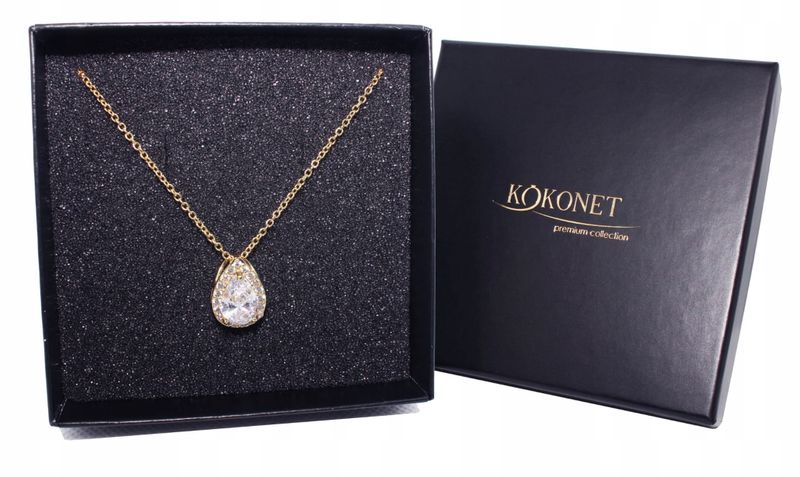 Naszyjnik ślubny DROP gold zdjęcie 1