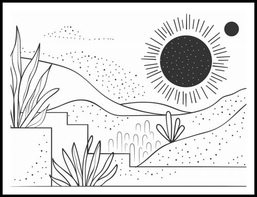 Plakat 100x75cm Linearny Pejzaż na Arena.pl