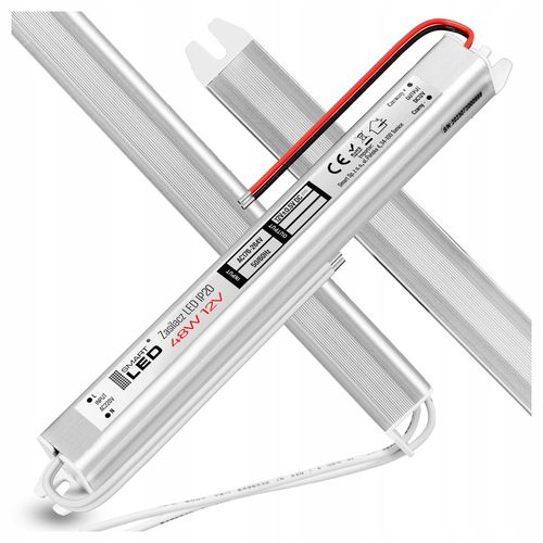 Zasilacz LED 12V 48W 4A Do Taśm Taśmy Transformator Ultra Cienki Slim na Arena.pl