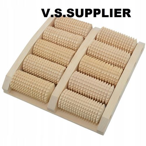 Masażer do stóp drewniany 10 rolek na Arena.pl