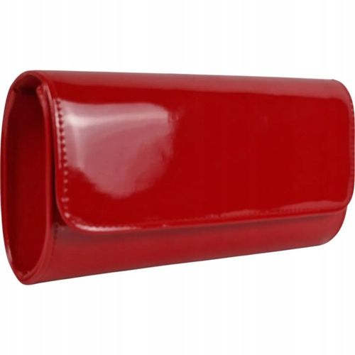 Torebka kopertówka wizytowa wieczorowa czerwona lakierowana na Arena.pl