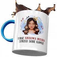 Kubek Błękitny Dla Rozalii Koleżanki Na Prezent Z Nadrukiem Ze Zdjęciem