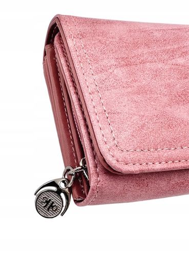 PORTFEL DAMSKI DUŻY SKÓRZANY PREZENT RÓŻOWY JENNIFER JONES MEDIUM na Arena.pl