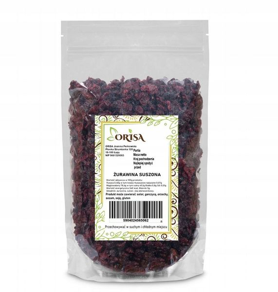 Żurawina suszona cięta 1 kg BEZ KONSERWANTÓW smak jakośc orisa zdjęcie 1