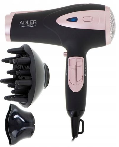 Suszarka Do Włosów Z Dyfuzorem Jonizacją 2400W Wielofunkcyjna Zimny Nawiew na Arena.pl