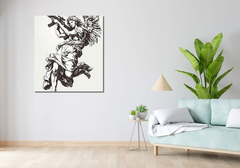 Obraz 90x100cm Anioł Wojny zdjęcie 2