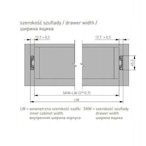 Prowadnica GTV VERSALITE PLUS+ kulkowa, H45, L=500 mm, cichy domyk na Arena.pl