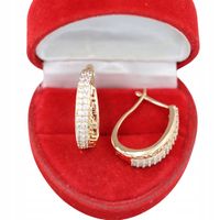 Złote KOLCZYKI ze stali chirurgicznej 316L K744