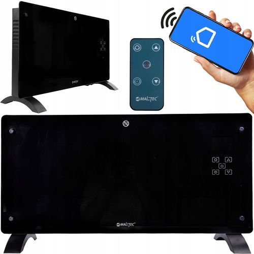 Grzejnik elektryczny KONWEKTOROWY pilot SZKLANY front 2000W termostat WiFi na Arena.pl