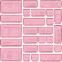 ORGANIZERY DO SZUFLADY NA KOSMETYKI PRZYBORY PRZEZROCZYSTE ZESTAW 25 SZTUK