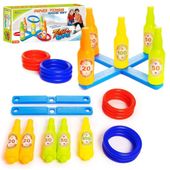 Gra Zręcznościowa, Rzucanie Obręczą, Ringo, Kolorowe Butelki I Obręcze Traf Do Celu