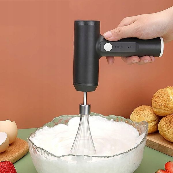 Bezprzewodowy ręczny mikser USB, 3 biegów tryb Elektryczna trzepaczka Turbo zdjęcie 7