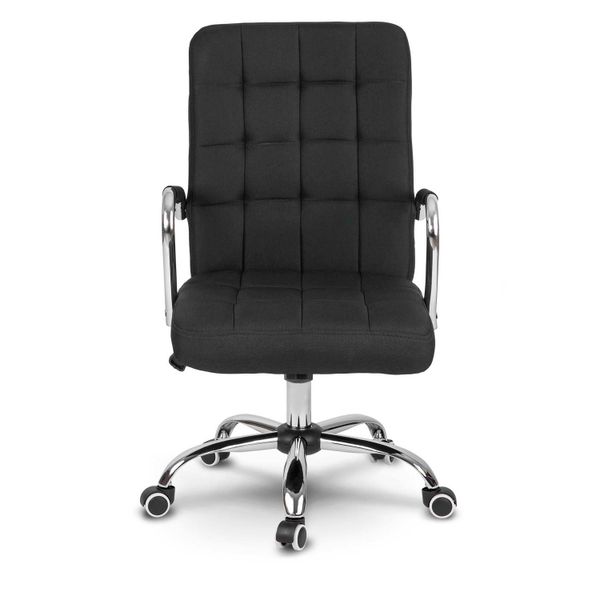 Fotel biurowy materiałowy Benton czarny zdjęcie 3