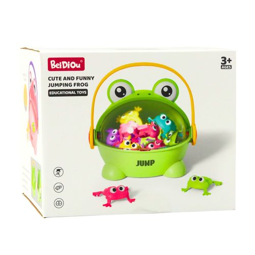 Gra Zręcznościowa Skaczące Żabki Pojemnik 15 Żabek Zielona na Arena.pl