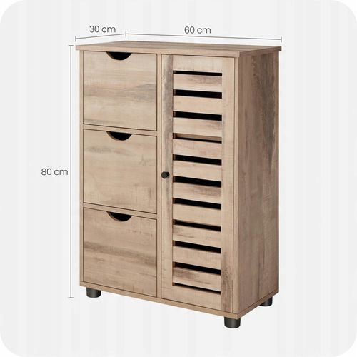 Szafka Stojąca z Szufladami Łazienkowa 80cm Retro Vintage Rustykalny na Arena.pl