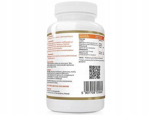 WITAMINA K2 MK-7 + D3 2000IU Vit E OMEGA-3 90kaps na Arena.pl