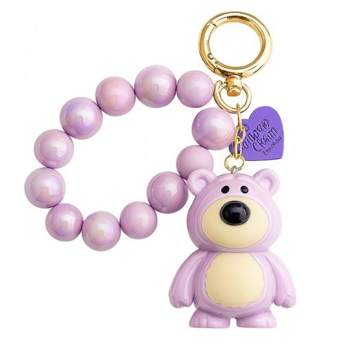 brelok do kluczy, perłowy miś z koralikami fioletowy brl366fio na Arena.pl