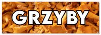 BANER reklamowy reklama kurki GRZYBY budynek płot stoisko stelaż 150cm