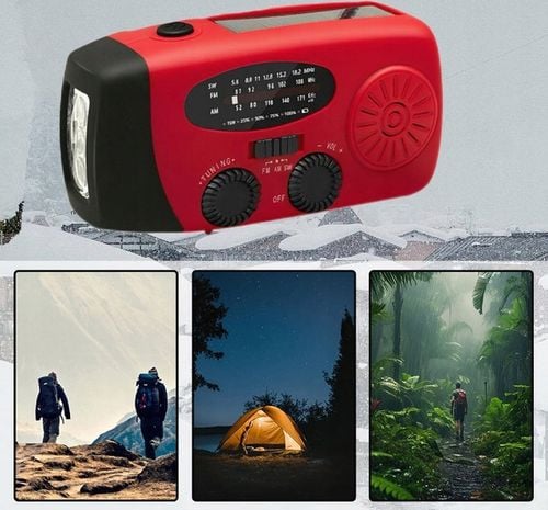 Radio Awaryjne Radio Solarne z korbę Solarne Powerbank Latarka 2000mAh na Arena.pl