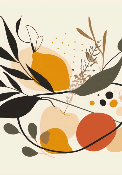 Plakat 70x100cm Botaniczny Wir zdjęcie 1