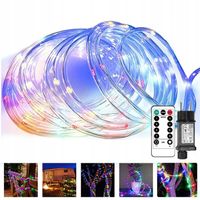 GIRLANDA BALKON WĄŻ świetlny 10m LED LAMPKI CHOINKOWE MULTIKOLOR