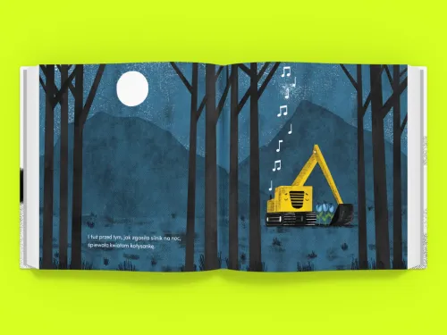 Koparka i kwiat na Arena.pl