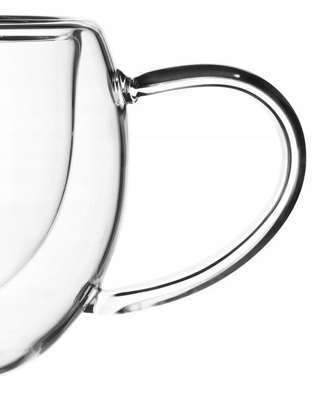 FILIŻANKA Z PODWÓJNĄ ŚCIANKĄ SZKLANKA 280ML 2SZT zdjęcie 6