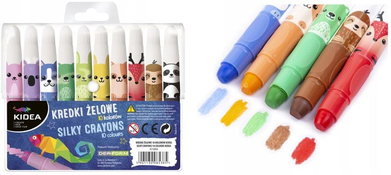 Kredki Żelowe 10Kol Kidea 5385 zdjęcie 11