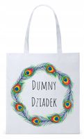 Dla Dziadka Na Prezent Torba Eco Biała Shopper Z Nadrukiem Ze Zdjęciem