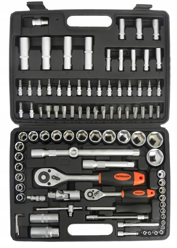 ZESTAW NARZĘDZI KLUCZY NASADOWYCH NASADKI I BITY 94 EL. 1/2" 1/4" 10-32 na Arena.pl