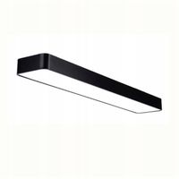 Lampa LED wisząca liniowa biurowa 120cm 50W CCD CZARNA zaokrąglona CCD