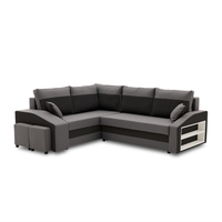 Narożnik, lewy, półka, pufy w lewym, LUSSO, 254x179x82 cm TYLETEGOTU